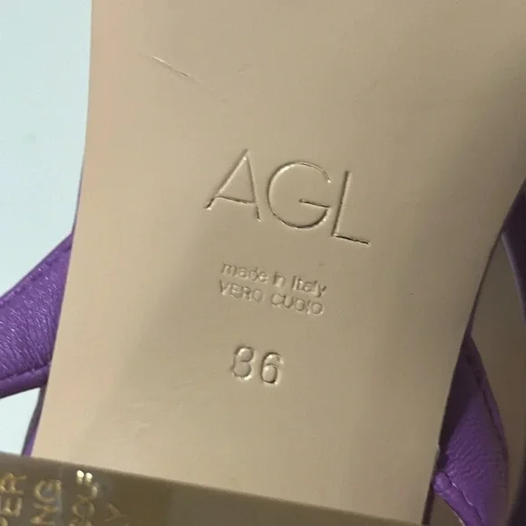 AGL Patent-Leather Sandals Purple. Size 36/6 - Picture 9 of 10